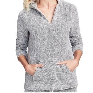 Faherty‎ Brand Seabrook Textured Hoodie Poncho Grey